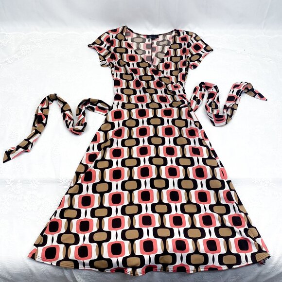 Vintage AB Studio Women's Wrap Dress Made In USA - Picture 1 of 13